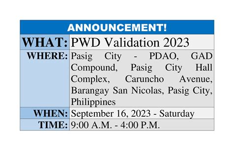pasig id|Pasig City PDAO .